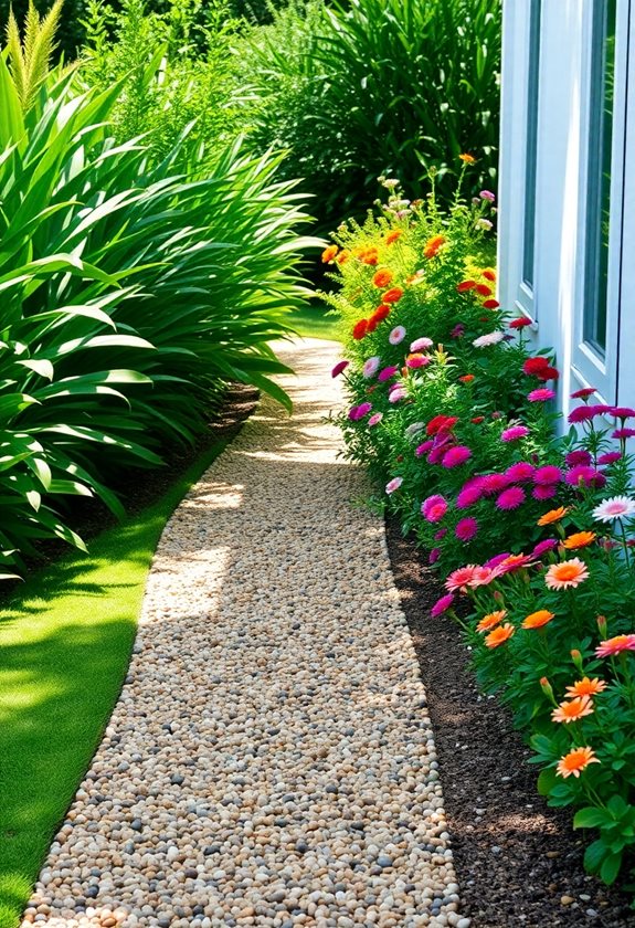 rustic gravel walkway charm