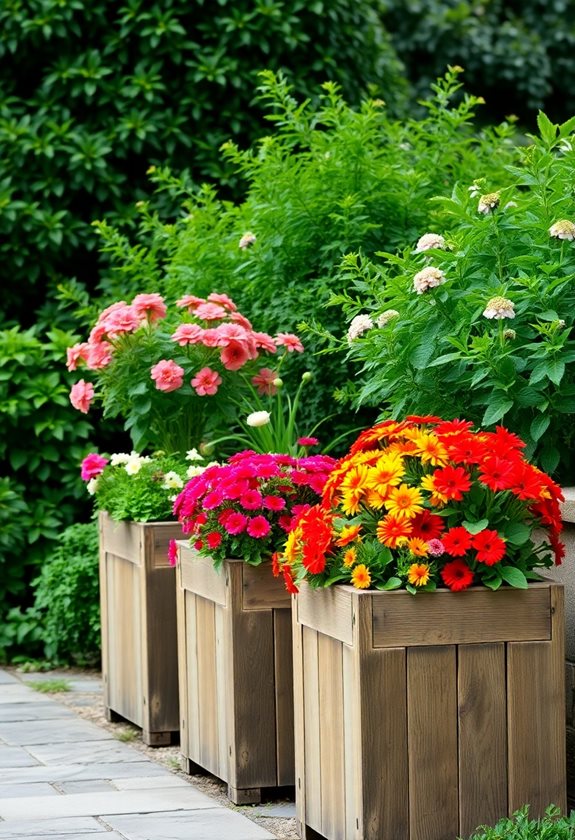 rustic planters for gardening