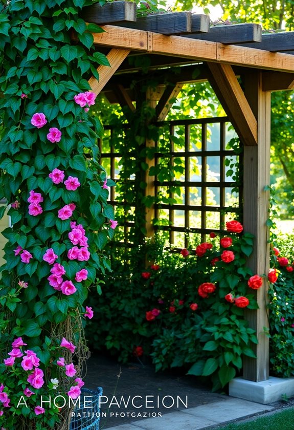 rustic trellis for climbing plants