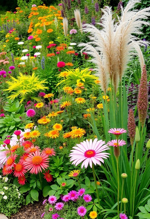 seasonal blooms and focal points