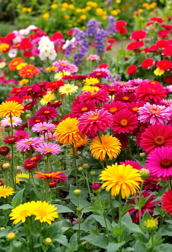 seasonal blooms brighten gardens