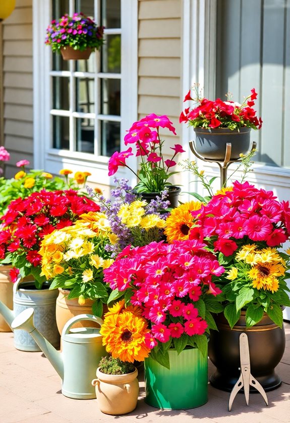 seasonal container flower care
