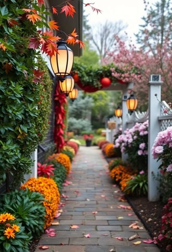 seasonal decor for walkways