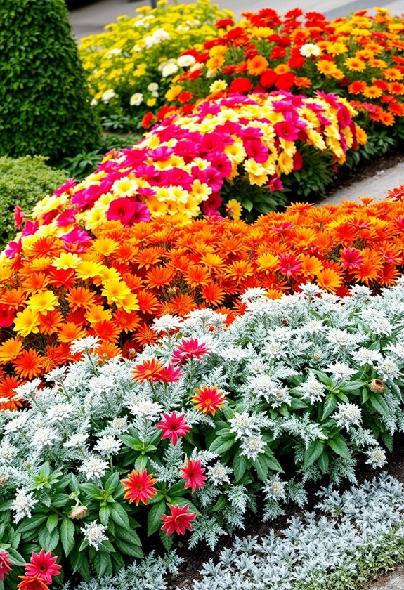 seasonal flower border care