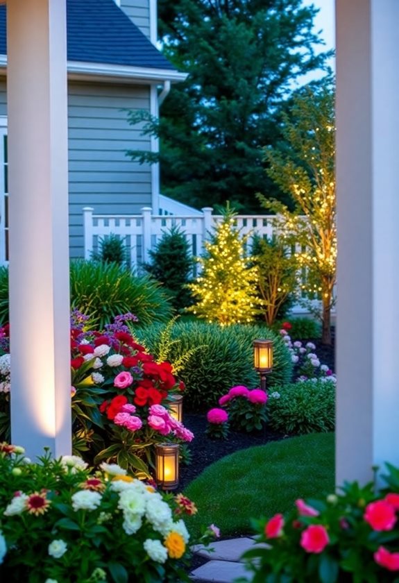 seasonal garden lighting transformation