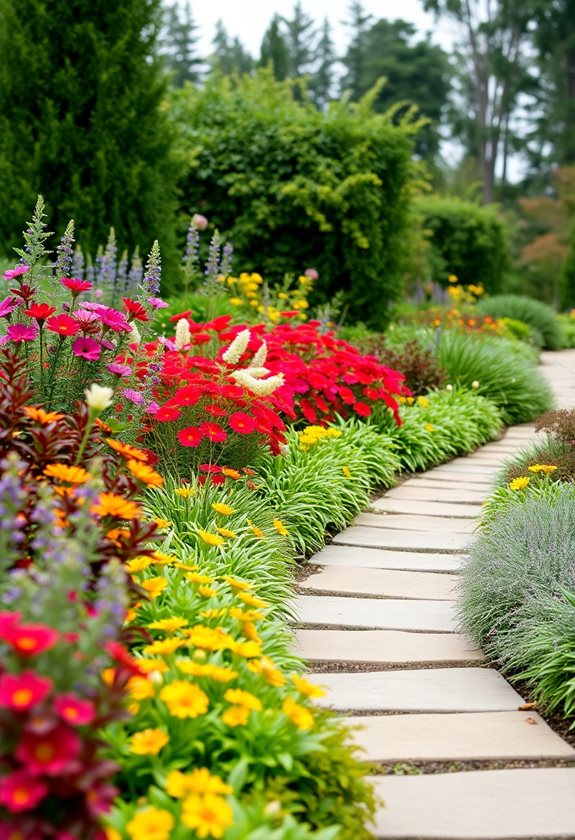 seasonal garden pathway variety