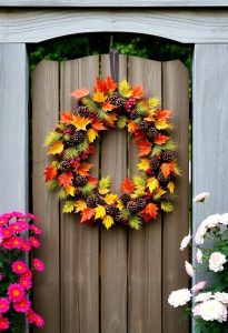seasonal garden wreath decorations