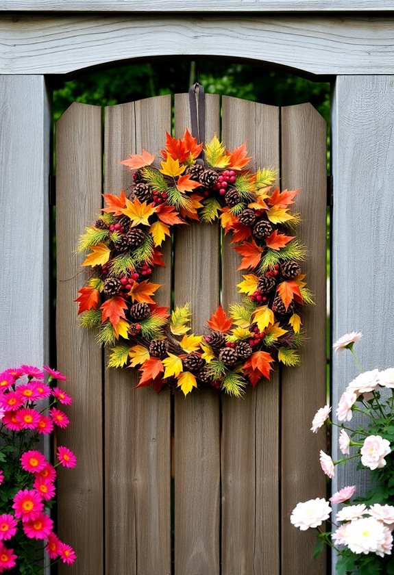 seasonal garden wreath decorations