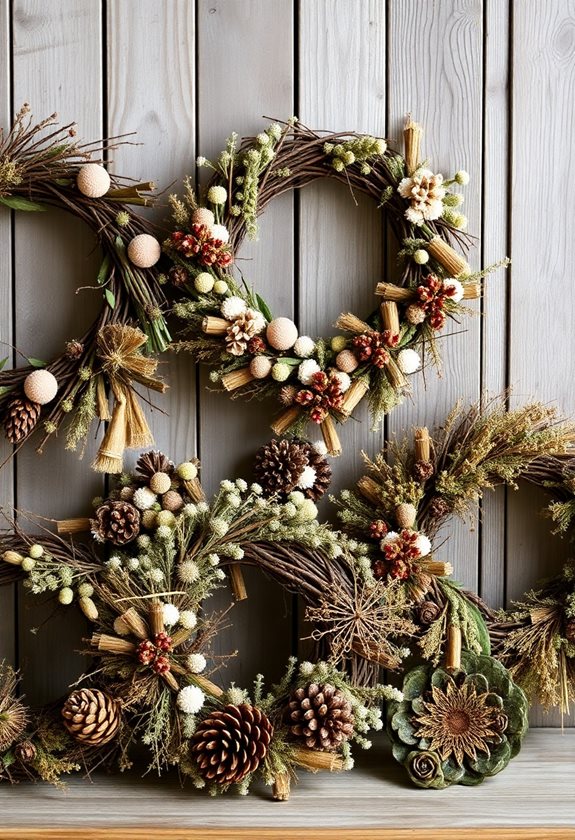 seasonal wreath crafting materials