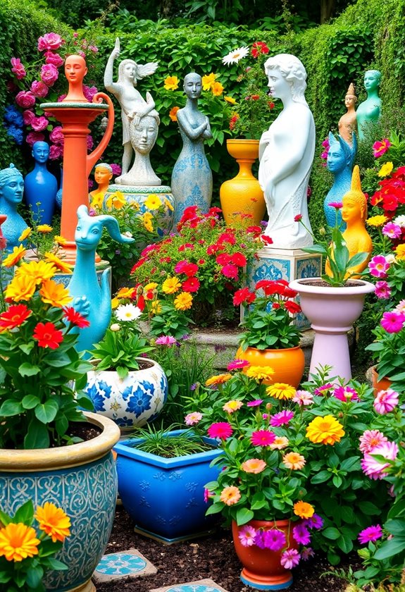 selecting colorful garden elements