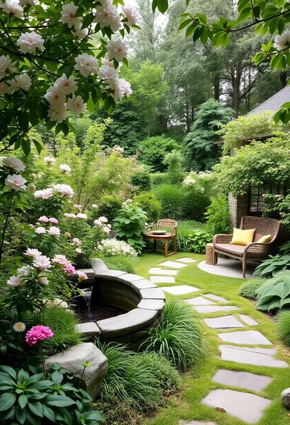 serene garden design elements