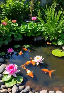 serene garden koi pond