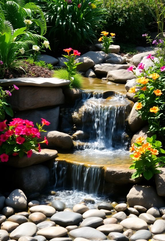 serene garden waterfall designs