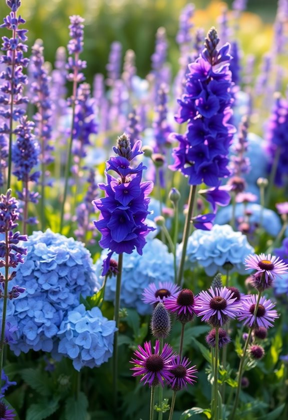 serene garden with blooms