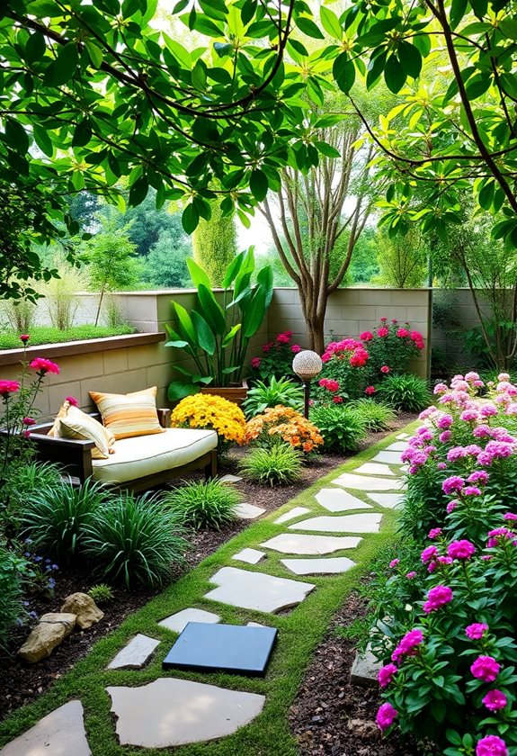 shade and relaxation areas