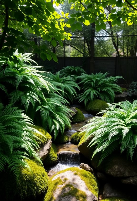 shade loving ferns enhance gardens