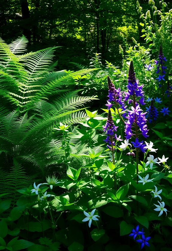 shade loving native flowers thrive