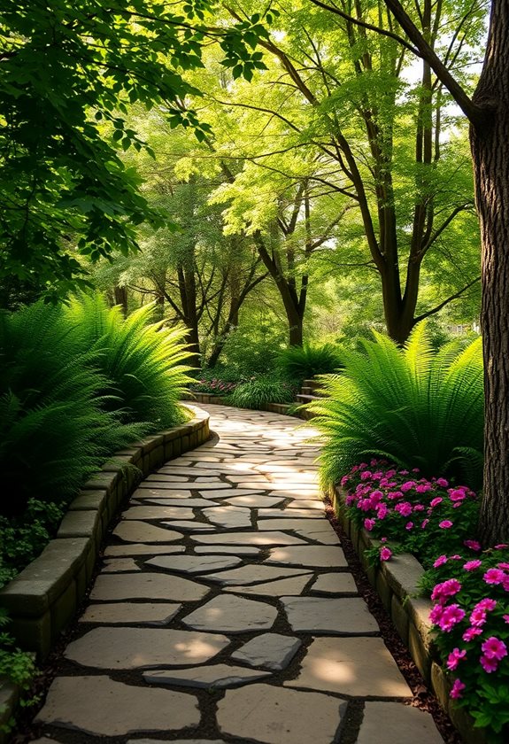 shady garden pathway ideas