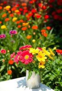 simplified arrangements brighten gardens