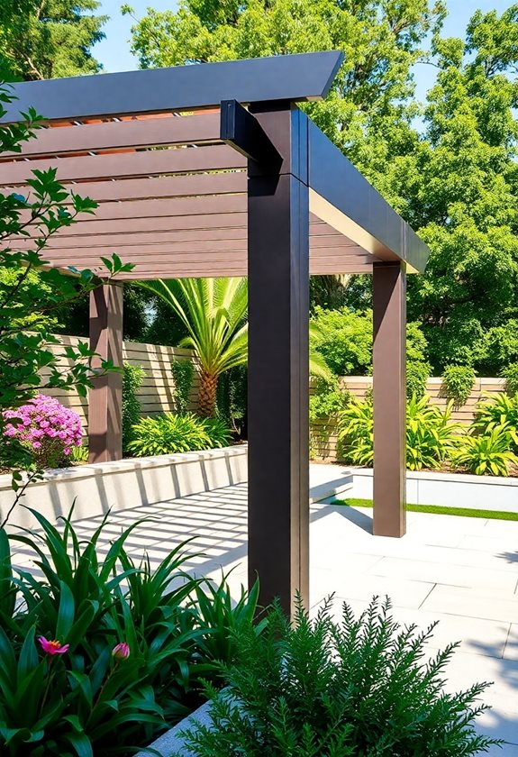 sleek pergolas for outdoor elegance
