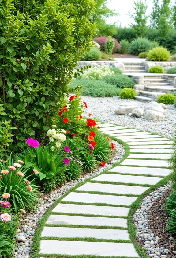 soften hardscapes with greenery