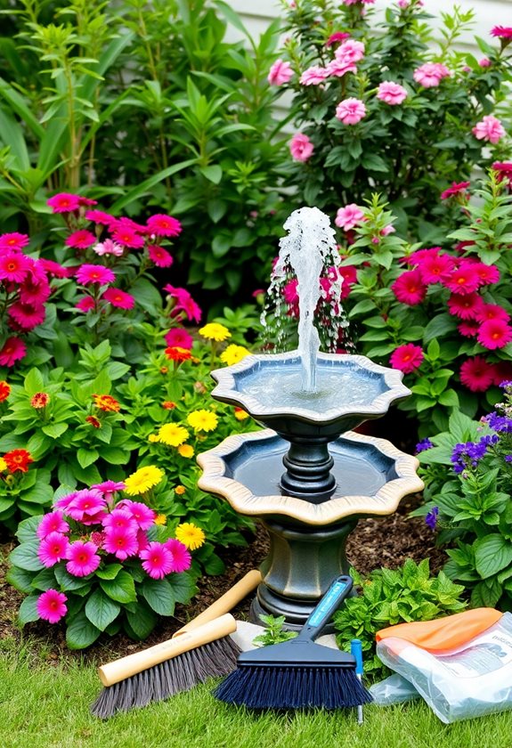 solar fountain maintenance tips