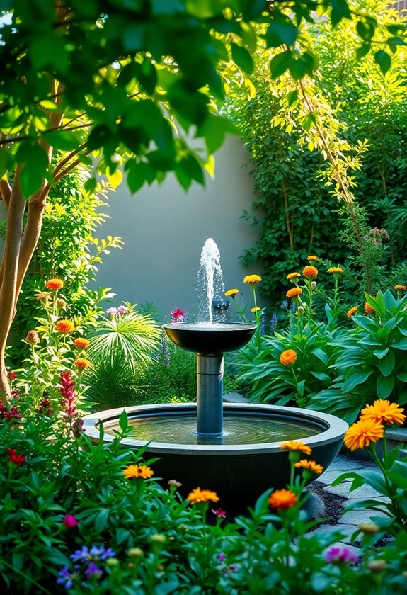 solar powered garden fountain benefits