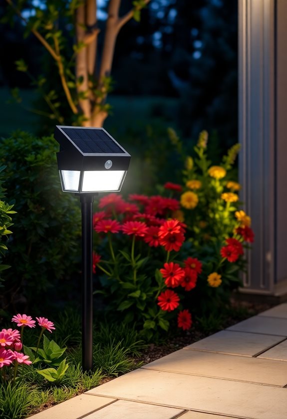 solar powered motion sensor light