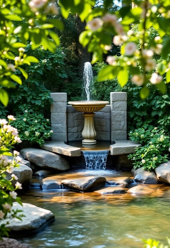 soothing garden fountains enhance tranquility