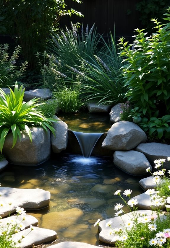 soothing garden water features