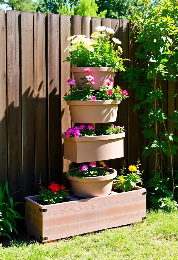 space saving stackable planters