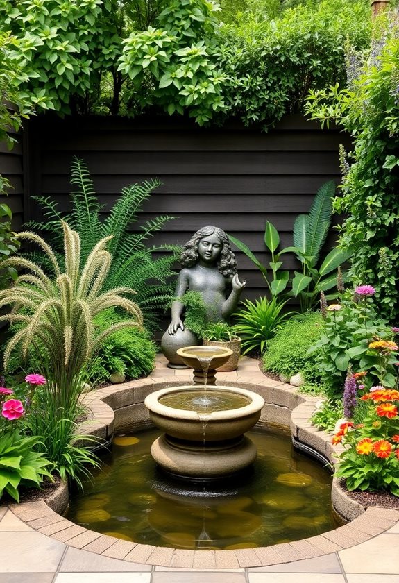 striking focal point garden