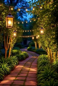 stunning garden pathway illumination