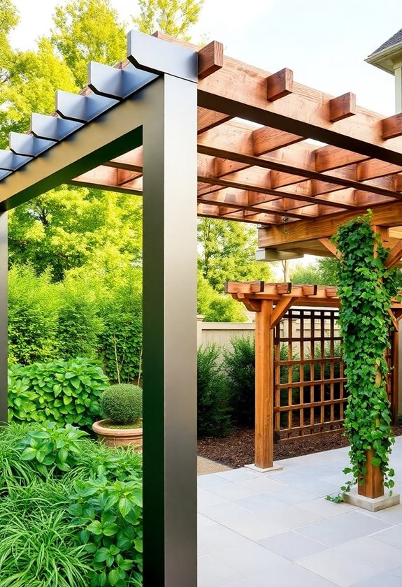 stunning pergola enhances gardens