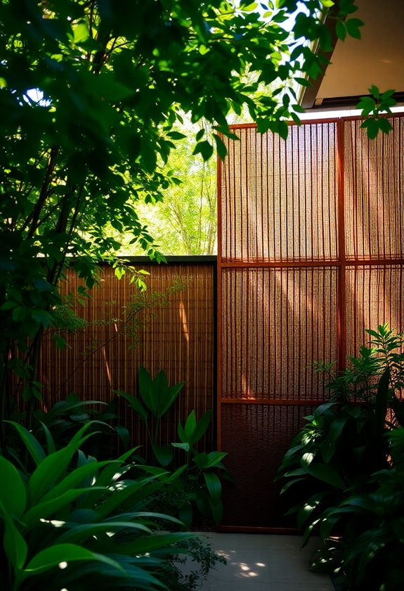 stylish bamboo garden privacy