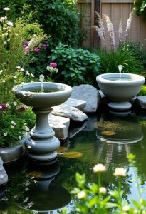 stylish garden water features