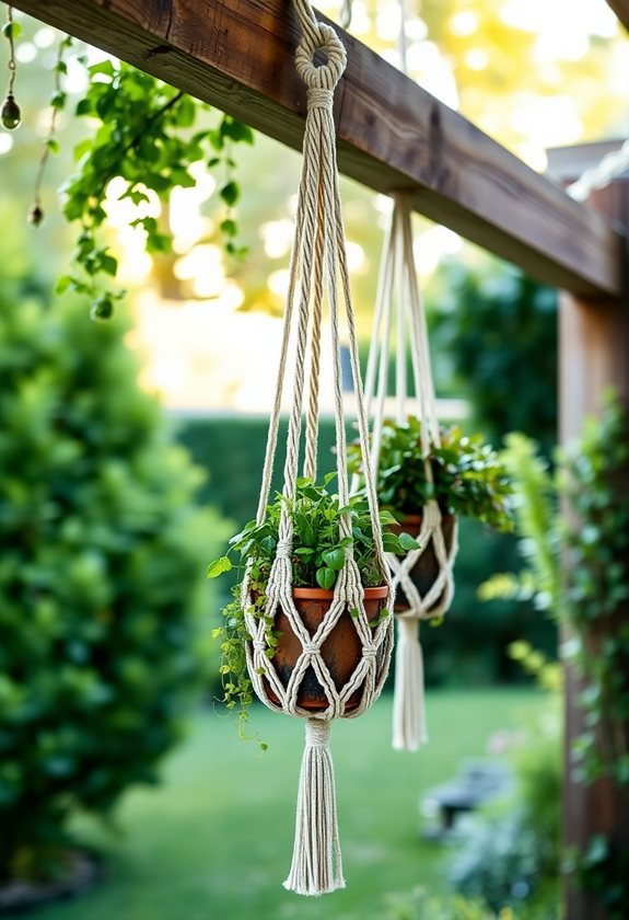 stylish hanging macram planters