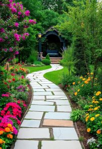 stylish pathways enhance gardens