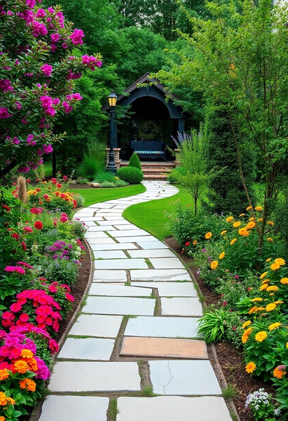 stylish pathways enhance gardens