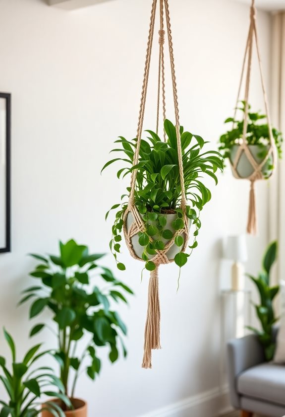 stylish space saving plant hangers