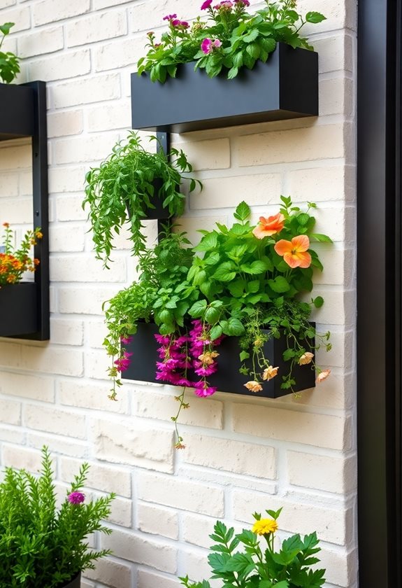stylish wall mounted planter boxes