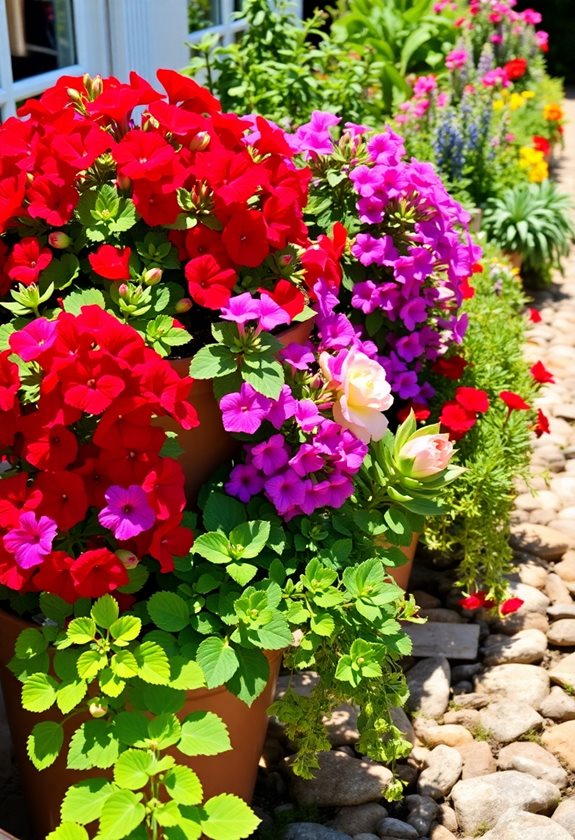 sunny garden container plants