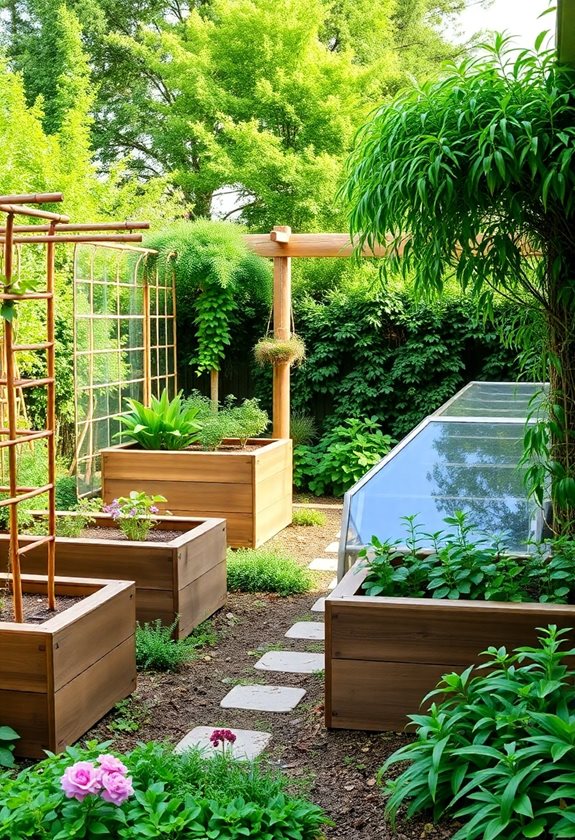 sustainable garden design structures