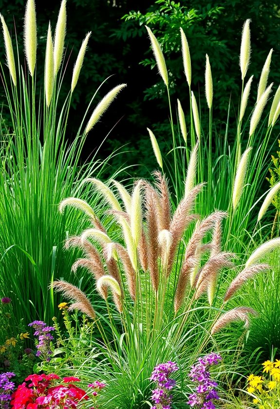 textured ornamental grasses enhance gardens