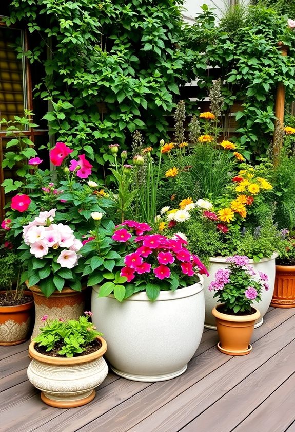 themed outdoor container gardening