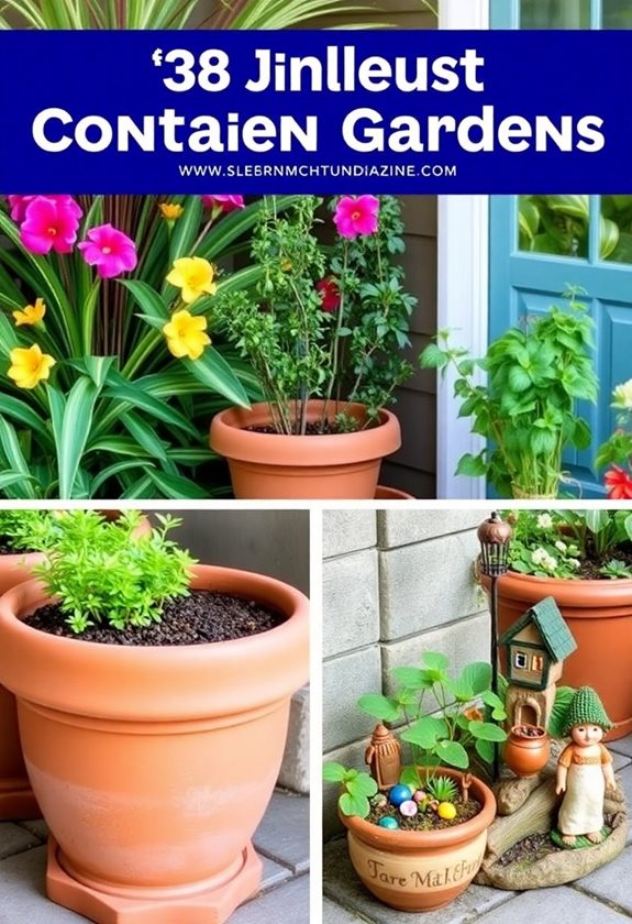 themed outdoor container gardens
