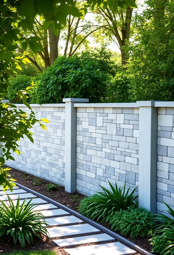 timeless stone brick fencing