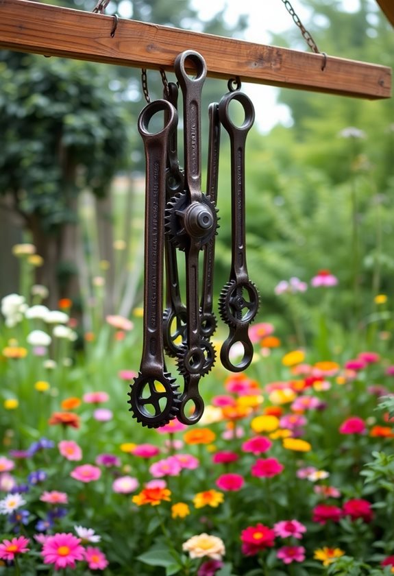 tool themed wind chimes creation