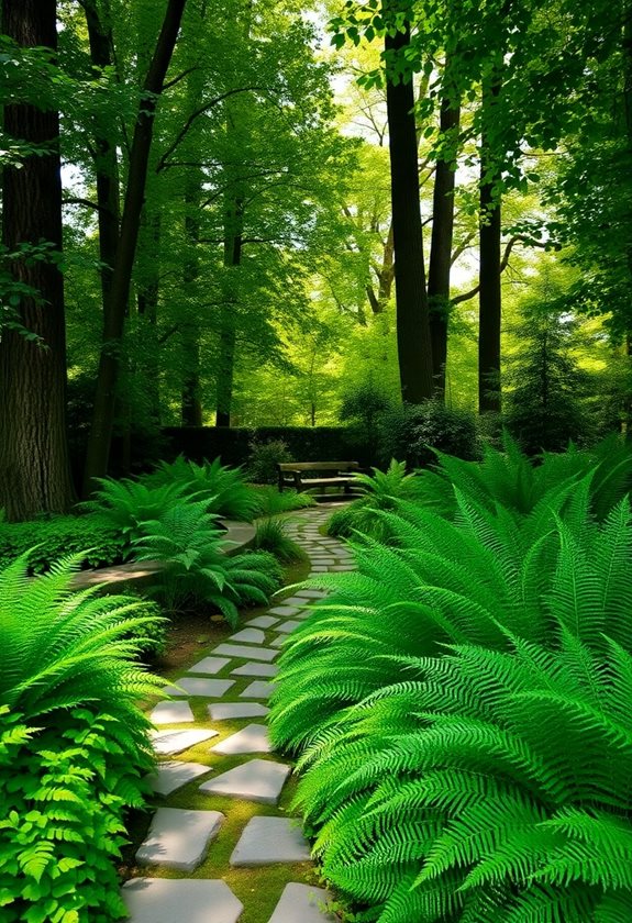 tranquil fern focused shade garden