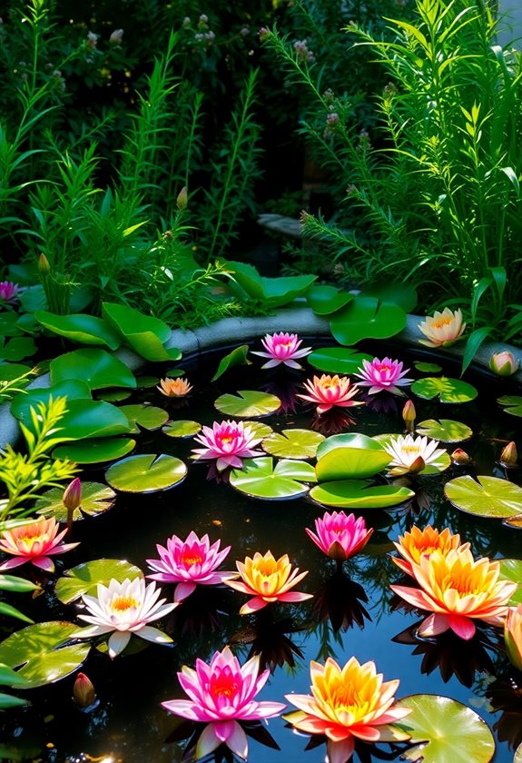 tranquil garden pond design